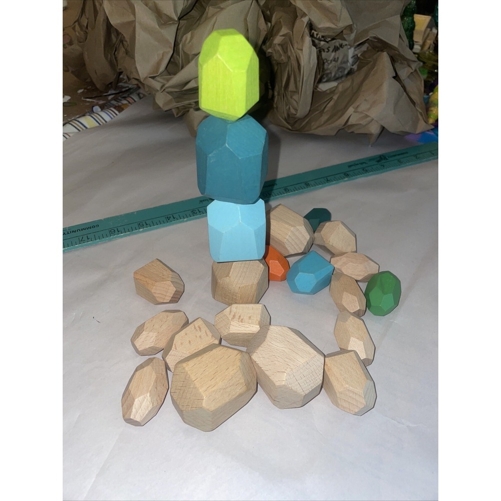 Wooden‎ Balancing Building Rocks Blocks - Picture 3 of 3